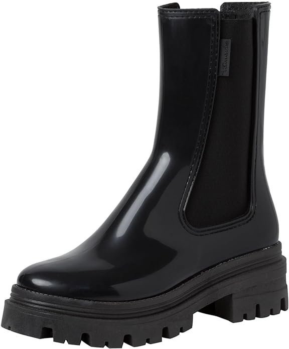 Tamaris Damskie Botki Gumowe Czarne 39 1Żci