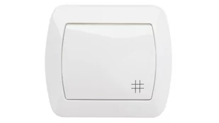 Kontakt Simon - Akord - Łącznik krzyżowy z ramką podświetlany biały AW7L/11 - Wyłączniki światła i elektryczne - miniaturka - grafika 1