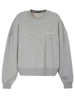 Bluzy damskie - Emporio Armani Damska bluza Iconic Terry, jasnoszary melanżowy, L-XL - miniaturka - grafika 1