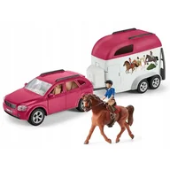 Figurki dla dzieci - Schleich Horse Club - Samochód z przyczepą dla konia, figurki dla dzieci 5+ - miniaturka - grafika 1