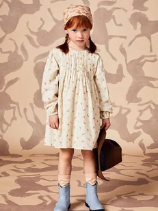 Benetton Sukienka w kolorze kremowym - Sukienki - miniaturka - grafika 1