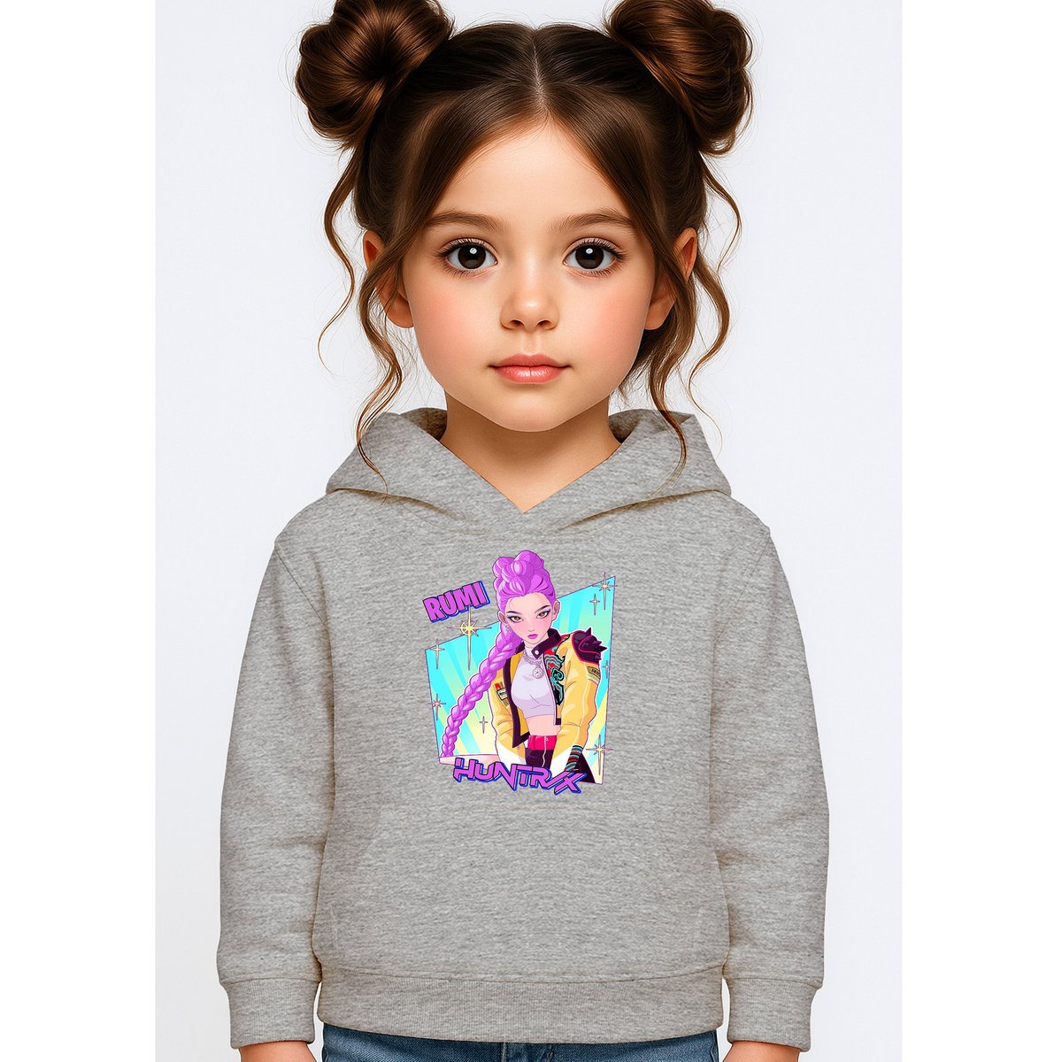 BLUZA DZIECIĘCA HUNTRIX RUMI KPOP 146-152 Z KAPTUREM BAWEŁNIANA JAKOŚĆ