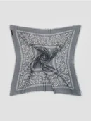 Czapki damskie - Reserved - Wzorzysta apaszka - szary - miniaturka - grafika 1