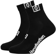 Skarpetki damskie - skarpety męskie HORSEFEATHERS CLAW BIKE SOCKS Black/White - miniaturka - grafika 1