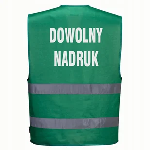 Kamizelka odblaskowa F474 PORTWEST S/M-zielona dowolny nadruk - Odzież robocza - miniaturka - grafika 1