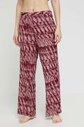 Piżamy damskie - Calvin Klein Underwear spodnie piżamowe damskie kolor fioletowy - miniaturka - grafika 1