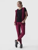 Spodnie damskie - Spodnie dresowe joggery damskie 4F 4FWMM00TTROF0946-51S Fioletowy - miniaturka - grafika 1