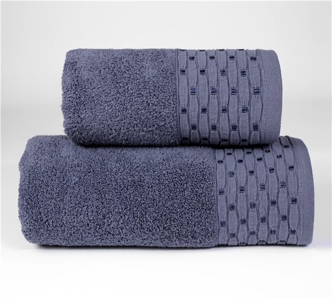 Ręcznik New Chic 70x130 denim granatowy 450 g/m2 frotte Greno