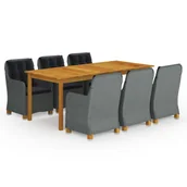 Meble ogrodowe - vidaXL 9-częściowy zestaw mebli ogrodowych, jasnoszary 3067941 - miniaturka - grafika 1