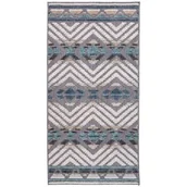 Dywany - Dywan Nepal 80 x 153 cm pasy niebieski - miniaturka - grafika 1