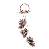 Ozdoby bożonarodzeniowe - Dekoracja wisząca szyszki 13 x 60 cm - miniaturka - grafika 1