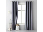 Zasłony - Room99 Zasłona ROOM99 Aura Dark Grey, 140x250 cm - miniaturka - grafika 1