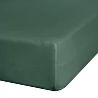 Prześcieradła - Wysokie prześcieradło 140x200+30cm bawełna jersey ciemnozielone Eurofirany - miniaturka - grafika 1
