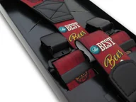 Paski - Bordowe szelki męskie w piwny wzór SZ152 - miniaturka - grafika 1