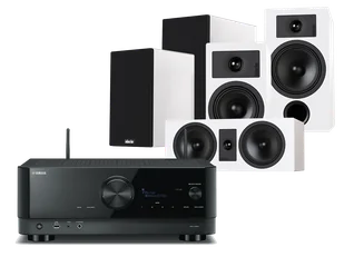 Kino domowe Yamaha RX-V6A (czarny) + Tesi 3 + 2 + 7 (biały) - Kino domowe - miniaturka - grafika 1