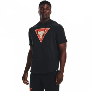 Męska bluza treningowa nierozpinana z kapturem Under Armour Project Rock Terry SS HD Fam - czarna - UNDER ARMOUR - Bluzy sportowe męskie - miniaturka - grafika 1