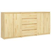 Meble do sypialni - Komplet 3 szafek z litego drewna sosnowego - Ivon - miniaturka - grafika 1