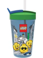 Sztućce dla dzieci - LEGO Kubek "Iconic - Boy" w kolorze niebiesko-zielonym - 500 ml - miniaturka - grafika 1