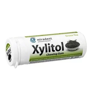 Miradent XYLITOL (KSYLITOL) GUMA GREEN TEA 30 SZTUK - 4088 - Gumy do żucia, lizaki, dropsy - miniaturka - grafika 1