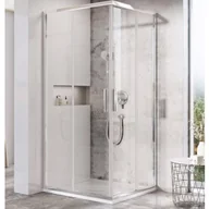 Kabiny prysznicowe - Ravak X1LM40300Z1 Kabina prysznicowa naro$643na BLSRV2-80 czarna szk$644o Transparent - miniaturka - grafika 1