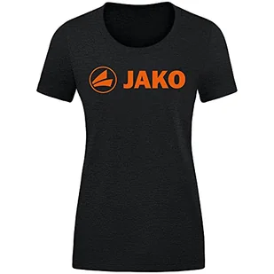 JAKO Promo T-Shirt damski czarny melanż/pomarańczowy neonowy 34 - Koszulki i topy damskie - miniaturka - grafika 1