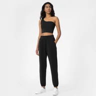 Koszulki sportowe damskie - Damski crop-top do jogi 4F H4Z22-TSD033 - miniaturka - grafika 1