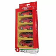 Samochody i pojazdy dla dzieci - SAMOCHODY FERRARI ZESTAW RESORAKÓW BBURAGO 1:43 METALOWE AUTA - miniaturka - grafika 1