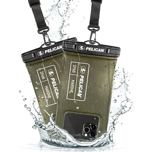 CASE-MATE 2-pak Marine - wodoodporne etui na telefon IP68 (rozmiar regularny) - pływające wodoodporne etui na telefon iPhone 14 Pro Max / 13 Pro Max / 12 Pro Max / 11 / S23, odpinana smycz, zielony OD - Etui i futerały do telefonów - miniaturka - grafika 1