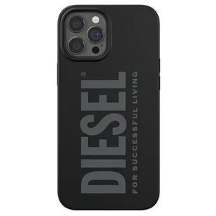 Etui Diesel Silicone Case do iPhone 12/12 Pro czarny/black - Etui i futerały do telefonów - miniaturka - grafika 1