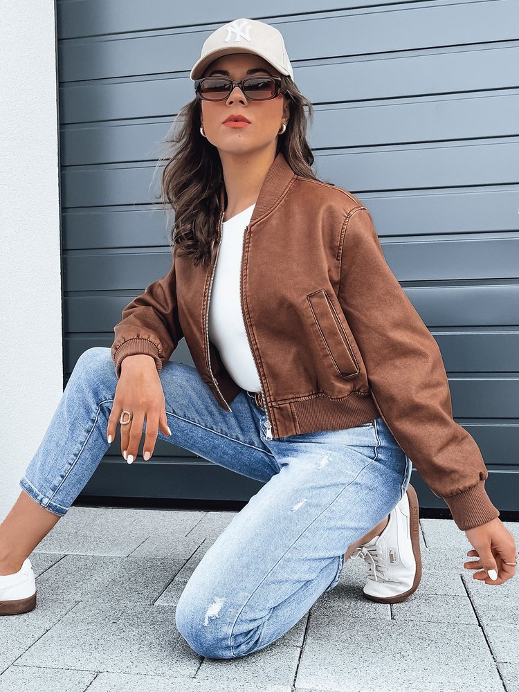 Kurtka damska skórzana bomberka SANTOL kamelowa Dstreet TY4341-M