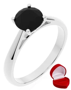 ZŁOTY PIERŚCIONEK ZARĘCZYNOWY 585 14k CZARNY BRYLANT 1 ct BIAŁE ZŁOTO R28 - Pierścionki ZŁOTY PIERŚCIONEK ZARĘCZYNOWY 585 14k CZARNY BRYLANT 1 ct BIAŁE ZŁOTO R28 - Pierścionki - miniaturka - grafika 1