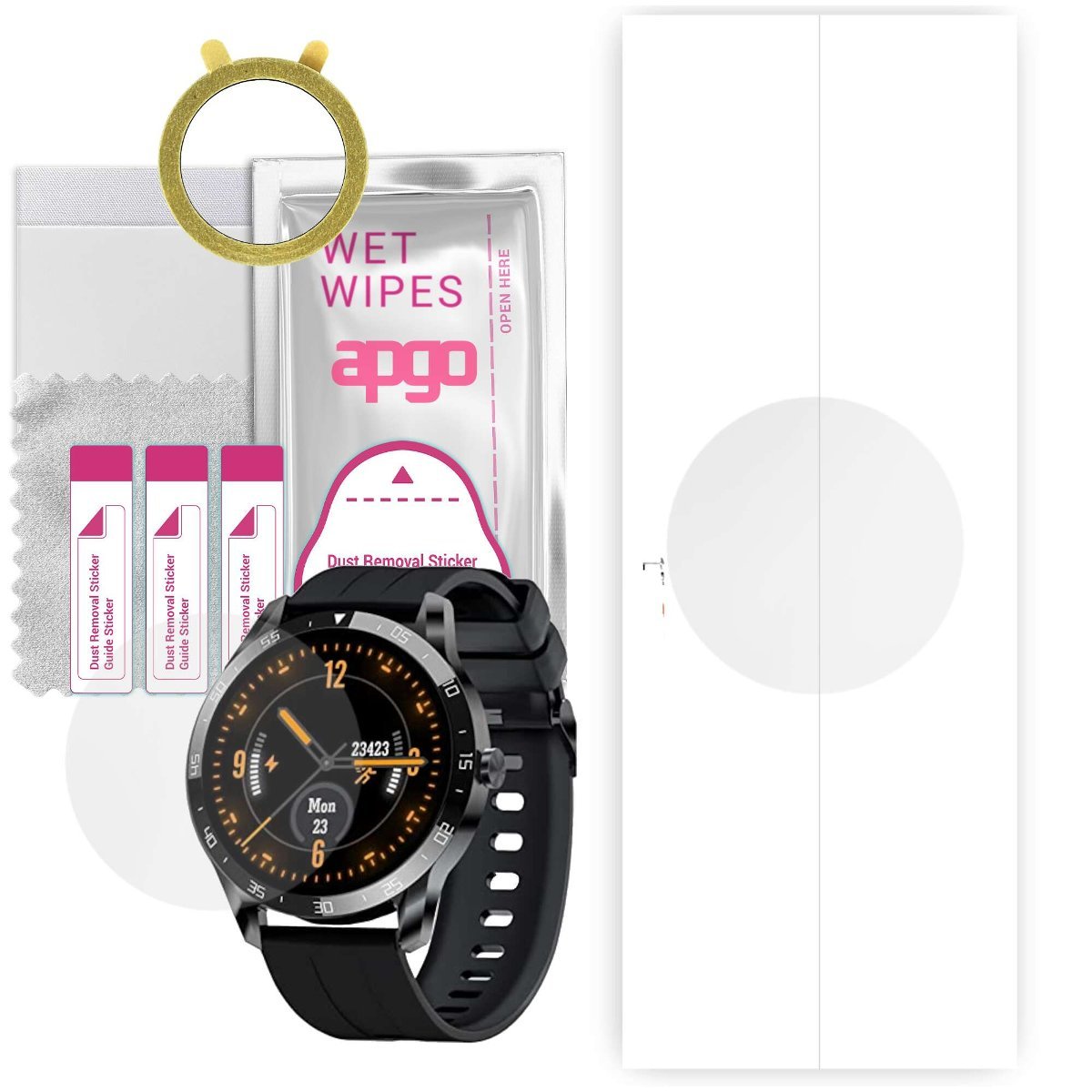 1x Folia hydrożelowa do Blackview X1 BV-X1 - apgo Smartwatch Hydrogel Protection Ochrona na ekran smartwatcha