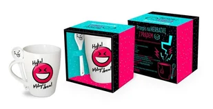 BGTech SMILE KUBEK Z ŁYŻECZKĄ 340ml HEJKA! MIŁEGO DNIA! 481729 - Kubki - miniaturka - grafika 1