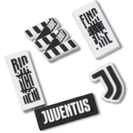 Glany damskie - Zestaw 5 przypinek Jibbitz™ Juventus 5-Pack 10012073 (CR360-a) Crocs - miniaturka - grafika 1