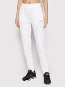 Spodnie sportowe damskie - Calvin Klein Spodnie dresowe Micro Logo Essential K20K204424 Biały Regular Fit - miniaturka - grafika 1