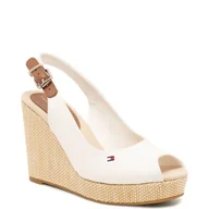 Sandały damskie - Tommy Hilfiger Sandały ICONIC ELENA SLING BACK WEDGE - miniaturka - grafika 1