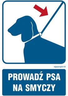RB035 PROWADŹ PSA NA SMYCZY, PN - PŁYTA PCV 1MM; (250X375MM) - Systemy ekspozycyjne i znaki informacyjne - miniaturka - grafika 1