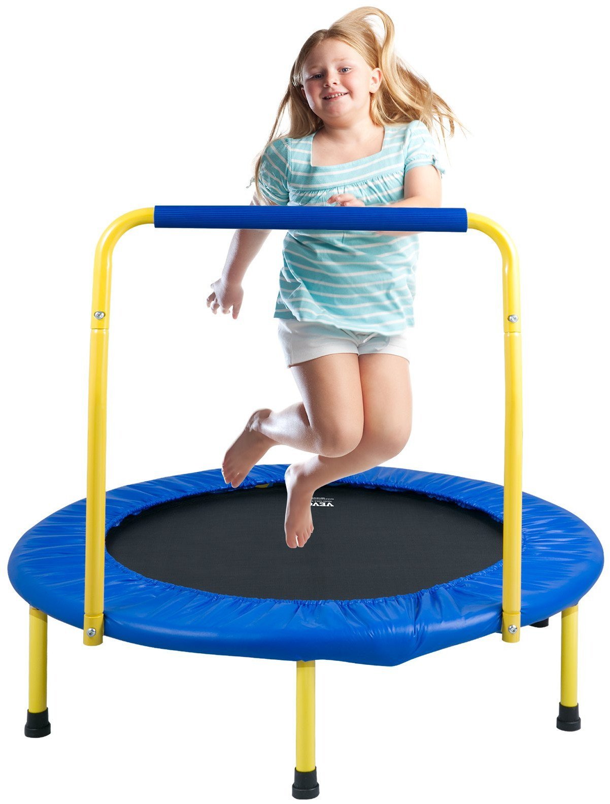 VEVOR Trampolina domowa do ćwiczeń z poręczą dla dorosłych i dzieci 92 cm