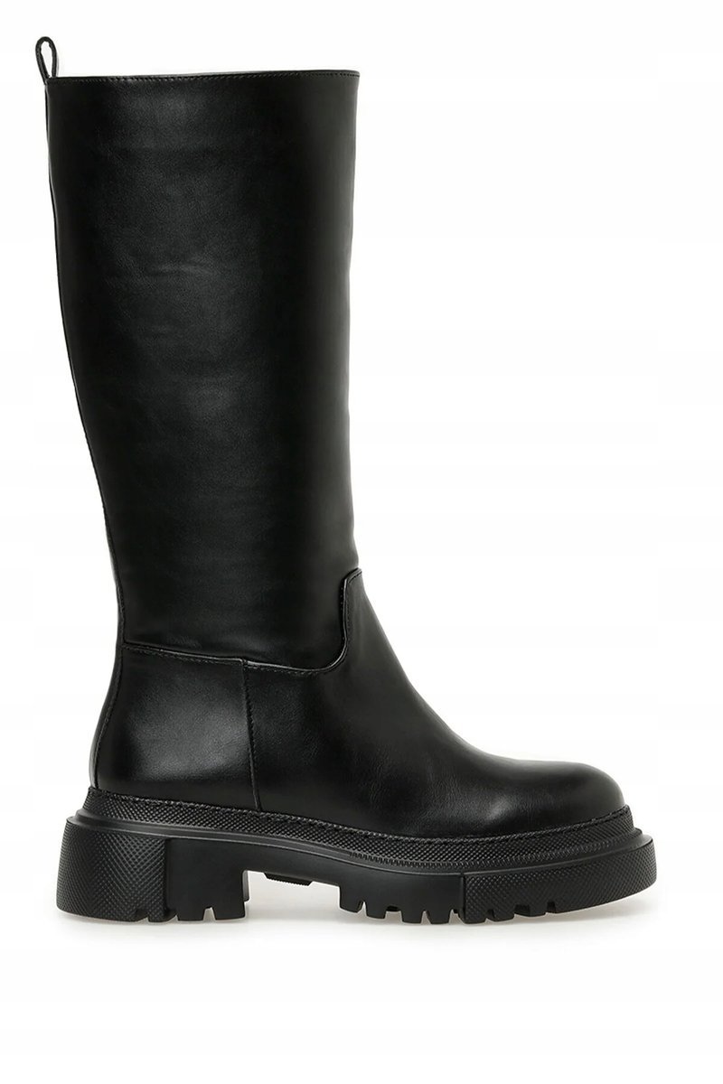 NINE WEST CZARNE KOZAKI DAMSKIE EKO SKÓRA PŁASKI OBCAS 37 5GA*