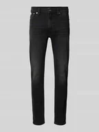 Spodnie męskie - Jeansy o kroju slim fit z 5 kieszeniami - miniaturka - grafika 1