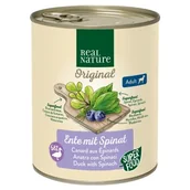 Mokra karma dla psów - REAL NATURE Superfood Adult Kaczka ze szpinakiem 12x800 g - miniaturka - grafika 1