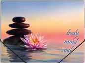 Teczki i skoroszyty - PANTA PLAST Teczka na gumkę A4 PP z nadrukiem Zen - - miniaturka - grafika 1