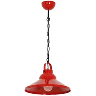 Lampy sufitowe - Efektowna, czerwona lampa wisząca LX 6180 z serii IRON - miniaturka - grafika 1