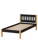 Łóżka dla dzieci i młodzieży - Łóżko drewniane młodzieżowe GAJA 90x200 białe/czarne, ze stelażem - miniaturka - grafika 1