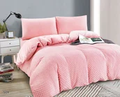 Pościel - Pościel welurowa 200x220 jasny róż - miniaturka - grafika 1