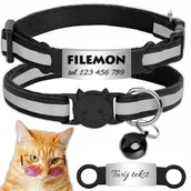 Obroże dla kotów - OBROŻA DLA KOTA ADRESÓWKA ODBLASKOWA INDETYFIKATOR KOT PIES + GRAWER - miniaturka - grafika 1