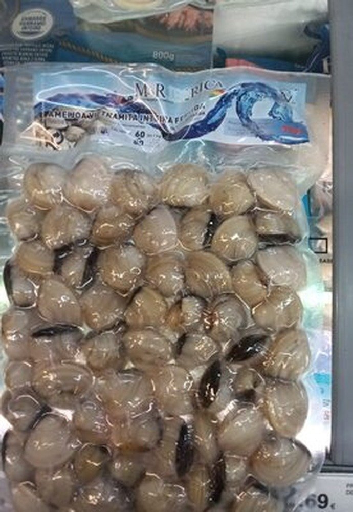 EBI Małż wenus lirowaty cały mrożony, rozmiar: 60/80szt/kg 900 g