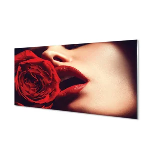Panel ochronny do kuchni Róża kobieta usta 120x60 - Tablice i flipcharty - miniaturka - grafika 1