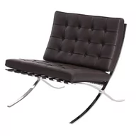 Fotele - D2.Design Fotel BA1 skóra brązowaTP 41052 - miniaturka - grafika 1
