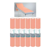 Kosmetyczne akcesoria jednorazowe - Podkład higieniczny na rolce 70cm x 50cm morelowy podfoliowany 54g MedixPro 480szt - miniaturka - grafika 1